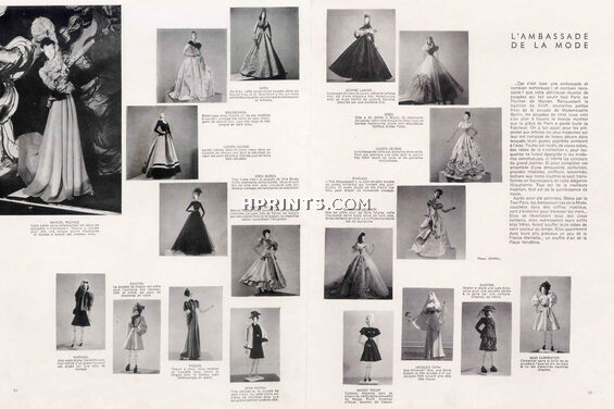 L'Ambassade de la Mode, 1945 - Théâtre de la Mode Dolls, Rochas, Grès, Véra Boréa, Mad Carpentier, Rouff, Fath, Lanvin, Gaston..., 3 pages