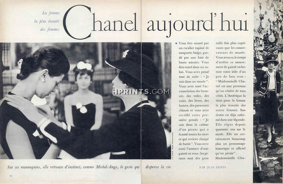 Chanel aujourd'hui, 1958 - Mademoiselle Gabrielle Chanel's life, Text by Jean Denys, 14 pages