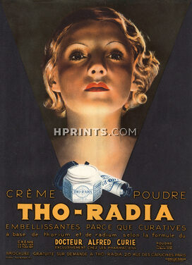 Tho-Radia (Cosmetics) 1933 Dr Alfred Curie, Thorium & Radium