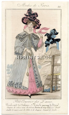 Petit Courrier des Dames 1827 N°513 Modes de Paris Julie Ribault