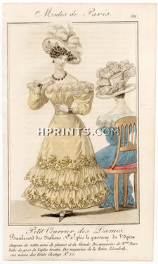Petit Courrier des Dames 1827 N°511 Modes de Paris Julie Ribault