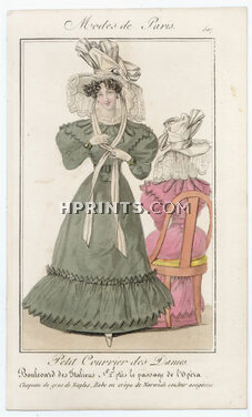 Petit Courrier des Dames 1827 N°507 Modes de Paris Julie Ribault