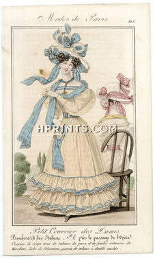 Petit Courrier des Dames 1827 N°505 Modes de Paris Julie Ribault