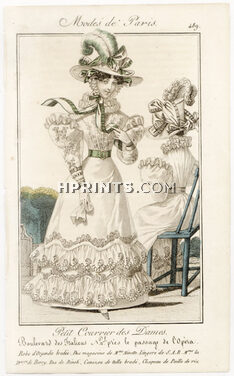 Petit Courrier des Dames 1827 N°489 Modes de Paris Julie Ribault
