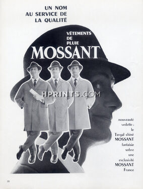 Mossant (Men's Hats) 1960 Raincoat