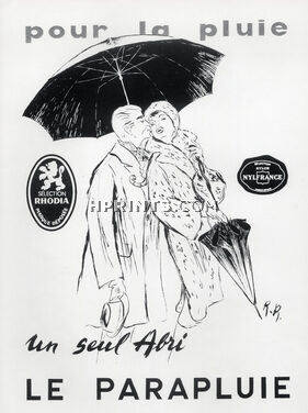 Le Parapluie 1960 Umbrella, Nylfrance & Rhodia