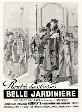 Belle Jardinière 1936 Rentrée des Classes, Boys Fashion, G. Rayb