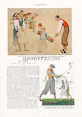 Le Golf, 1933 - René Vincent, Text by Gabriel Hanot, 4 pages