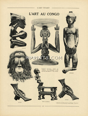 L'Art au Congo, 1928 - African Art, Sculpture, Text by Gaston-Denys Perier, 2 pages