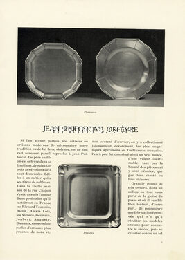 Jean Puiforcat, Orfèvre, 1925 - Silversmith, Text by Gaston Varenne, 11 pages