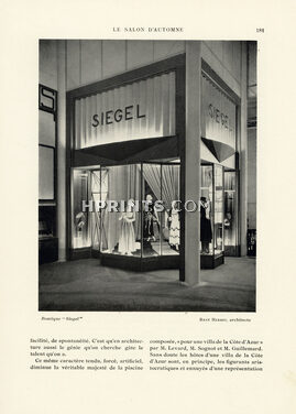 Siégel 1924 Boutique par René Herbst, Le Salon d'Automne