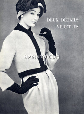 Christian Dior - Yves Saint-Laurent Octobre 1959 "Cardigan-Boléro" Photo Leombruno-Bodi, Rodier