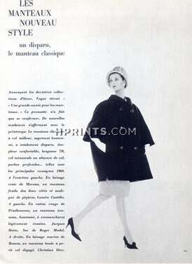 Christian Dior - Yves Saint-laurent 1960 "Manteau-boule" Photo Schatzberg