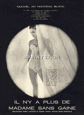 Il n'y a Plus de Madame Sans Gaine 1961 Girdles, Photo Denis Manceaux, 5 pages