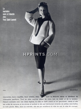 Yves Saint-Laurent (première collection) 1962, "Marinière" Photo Philippe Pottier