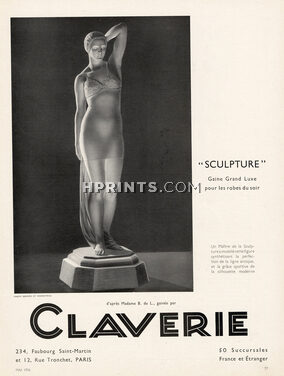 Claverie 1936 Sculpture, Photo Bernès et Marouteau