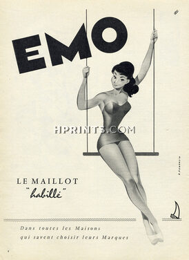 Emo 1956 Swimwear, Pinup, R. Dumoulin