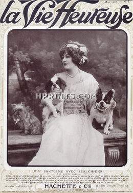 Miss Lantelme 1907 French Bulldog, Pekingese Dog