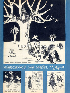 Raymond Peynet 1950 "Légendes de Noël", Christmas