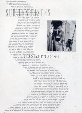 Sur les pistes, 1936 - Véra Boréa, Jacques Heim, Hermès Skiing, Photo Roger Schall, 4 pages