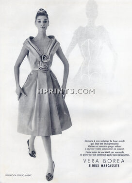 Véra Boréa (Couture) 1958 Photo Guy Arsac, Evening Gown