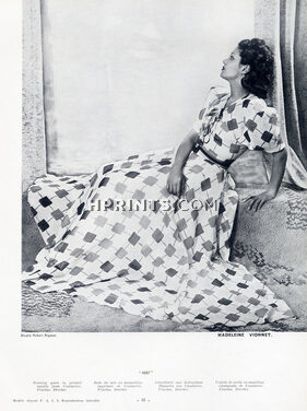 Madeleine Vionnet 1939 Coudurier Fructus Descher, Photo Robert Rigassi