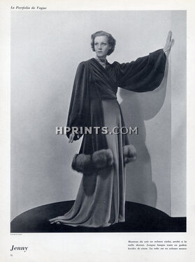 Jenny (Couture) 1936 Evening Coat