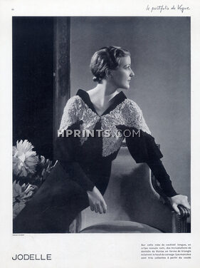 Jodelle (Couture) 1935 Embroidery, Cocktail Dress