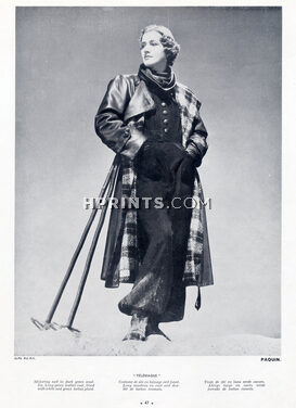 Paquin (Couture) 1935 Photo Joffé, Skiing
