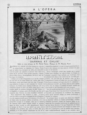 Daphnis et Chloé, 1921 - Ballets Russes "La Péri", Anna Pavlova, Text by Jean Bernier, 2 pages