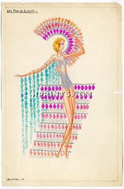 Marcel Escoffier 1934 "Les Feux de la Rampe" (The Limelight), Original Costume Design