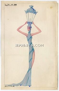 Marcel Escoffier 1934 "Le Bec de Gaz" (Burner), Original Costume Design