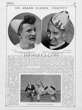 Un Grand Clown : Footitt, 1921 - Clown, Artist's Career, Circus, Texte par René Jeanne