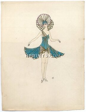 Denise Charleville 1927 Original costume design