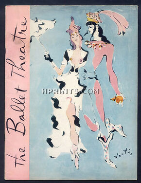 The Ballet Theatre 1942 Marcel Vertès, Alicia Markova, Irina Baronova, Anton Dolin... Costumes designed by Marc Chagall, Theatre Scenery, 54 pages