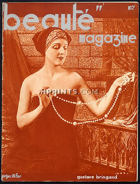 Beauté Magazine 1929 October N°7, Gustave Brisgand, Photo Alexander Binder, Elisabeth Pinajeff, Simon Malatzoff, 24 pages