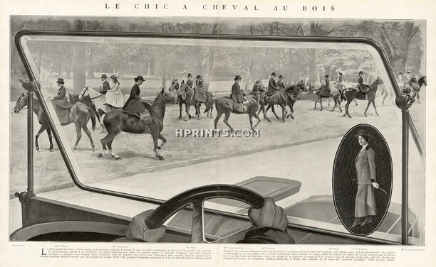 Le Chic à Cheval Au Bois, 1912 - Amazones