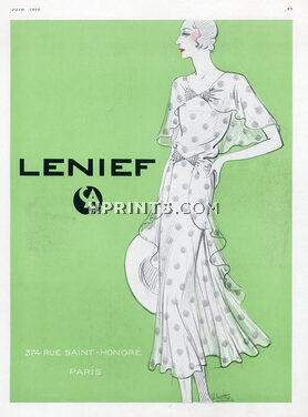 Alfred Lenief 1930 Vitrotto, Summer Dress