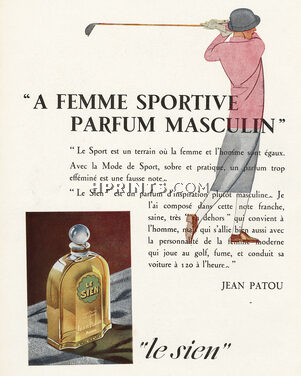 Jean Patou (Perfumes) 1929 Le Sien, Woman Golfer