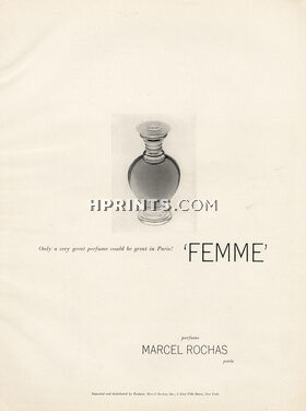 Marcel Rochas (Perfumes) 1951 Femme