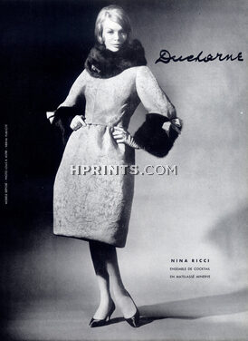 Nina Ricci 1960 Evening coat, Photo Louis Astre, Ducharne