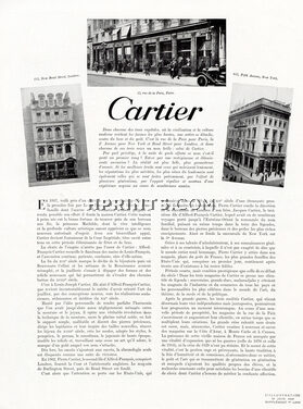 Cartier 1939 Stores in Paris Rue de la Paix, New York Fifth Avenue, London New Bond Street