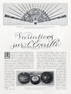 Variations sur l'Écaille, 1921 - Duvelleroy & Garand (Aux Tortues) Tortoiseshell, combs, fans, Texte par Roger de Nereÿs, 8 pages