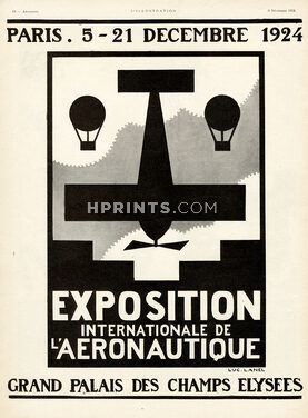 Exposition Aeronautique 1924 Luc Lanel, Exhibition Airplane Airship