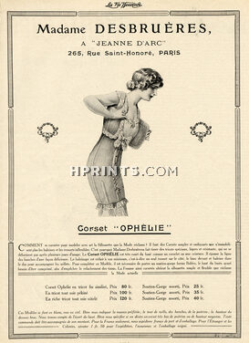Madame Desbruères 1913 Corset Ophélie