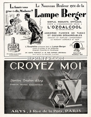 Arys (Perfumes) & Lampe Berger 1930