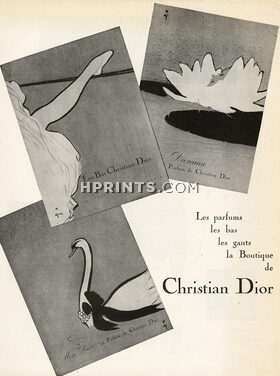 Christian Dior (Perfumes & Stockings) 1952 Miss Dior, Diorama, René Gruau