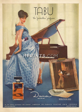 Dana (Perfumes) 1957 Tabu, Piano
