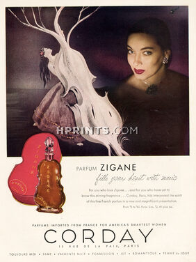 Corday (Perfumes) 1950 Zigane