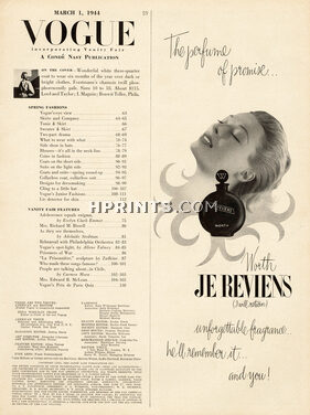 Worth (Perfumes) 1944 Je Reviens